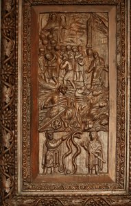 Panel from 5th Century Door: The Exodus: Pharaoh